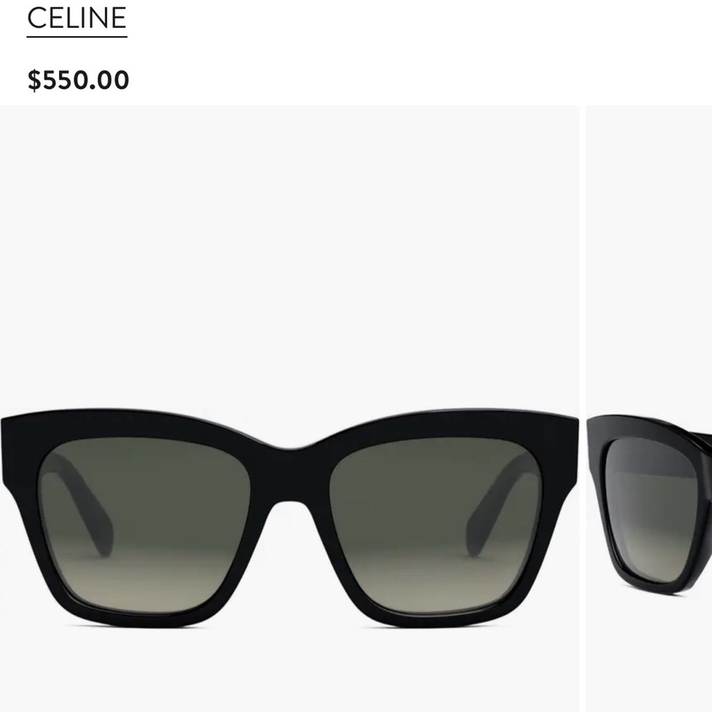 Celine Black Triomphe 55mm Sunglasses - Picture 2 of 13